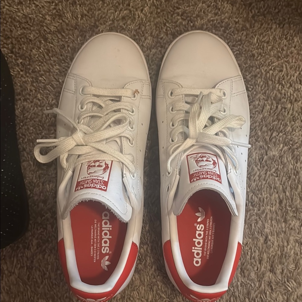 Adidas Classic White and Red Shoes